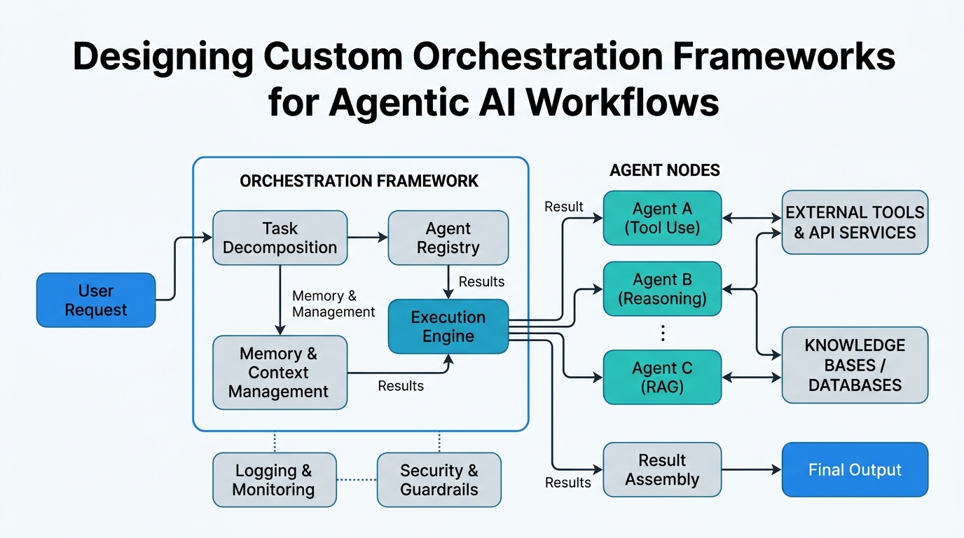 Designing Custom Orchestration Frameworks for Agentic AI Workflows