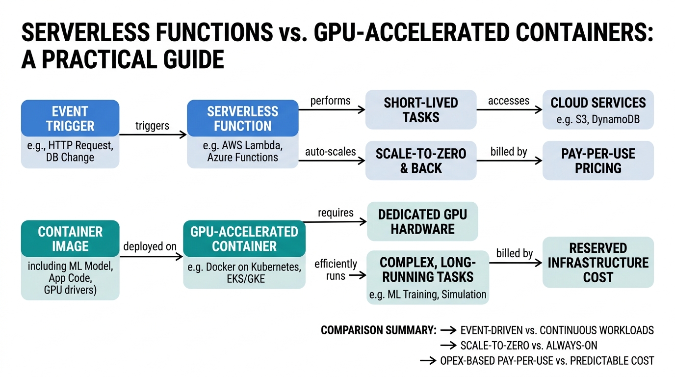 Serverless Functions vs. GPU-Accelerated Containers: A Practical Guide