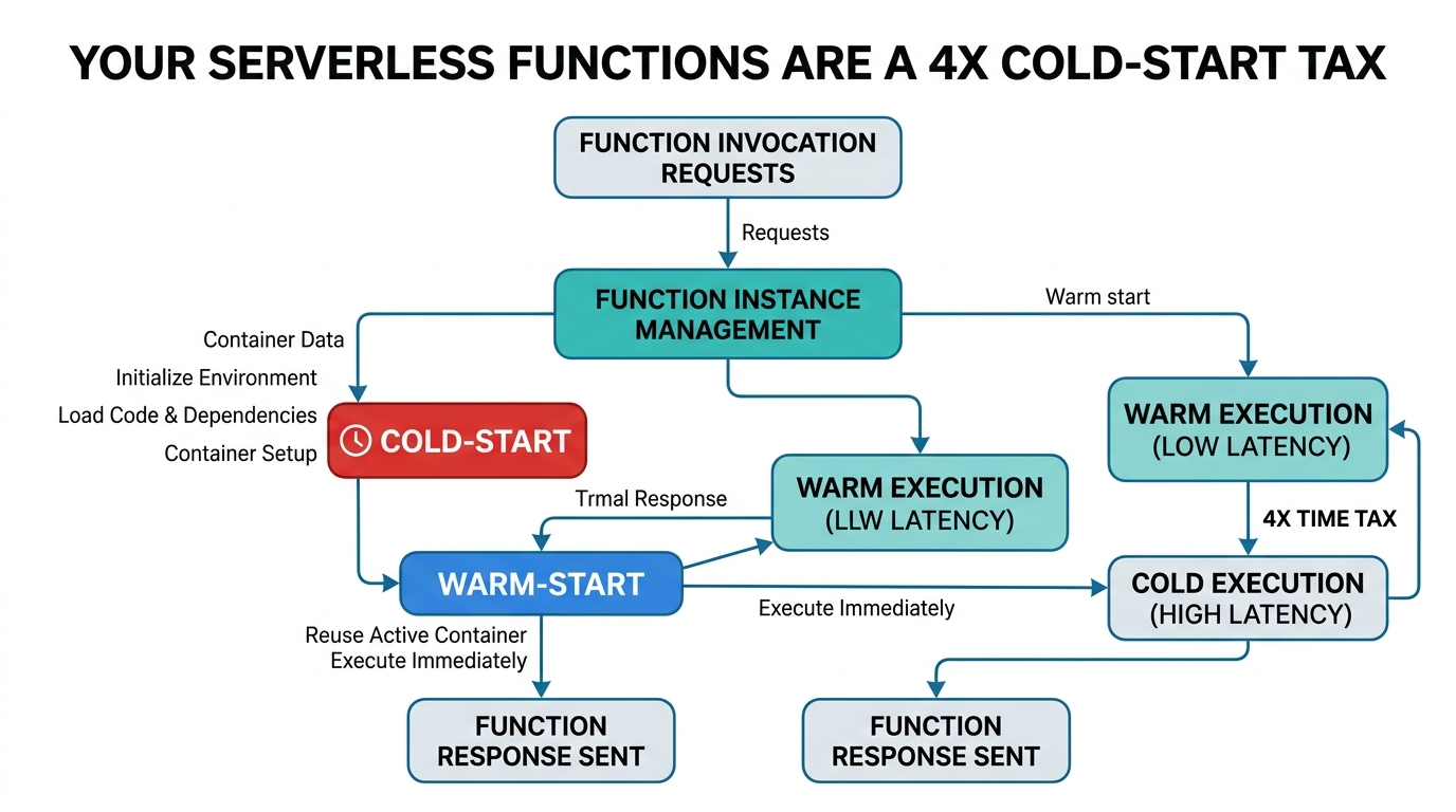 Your Serverless Functions Are a 4x Cold-Start Tax