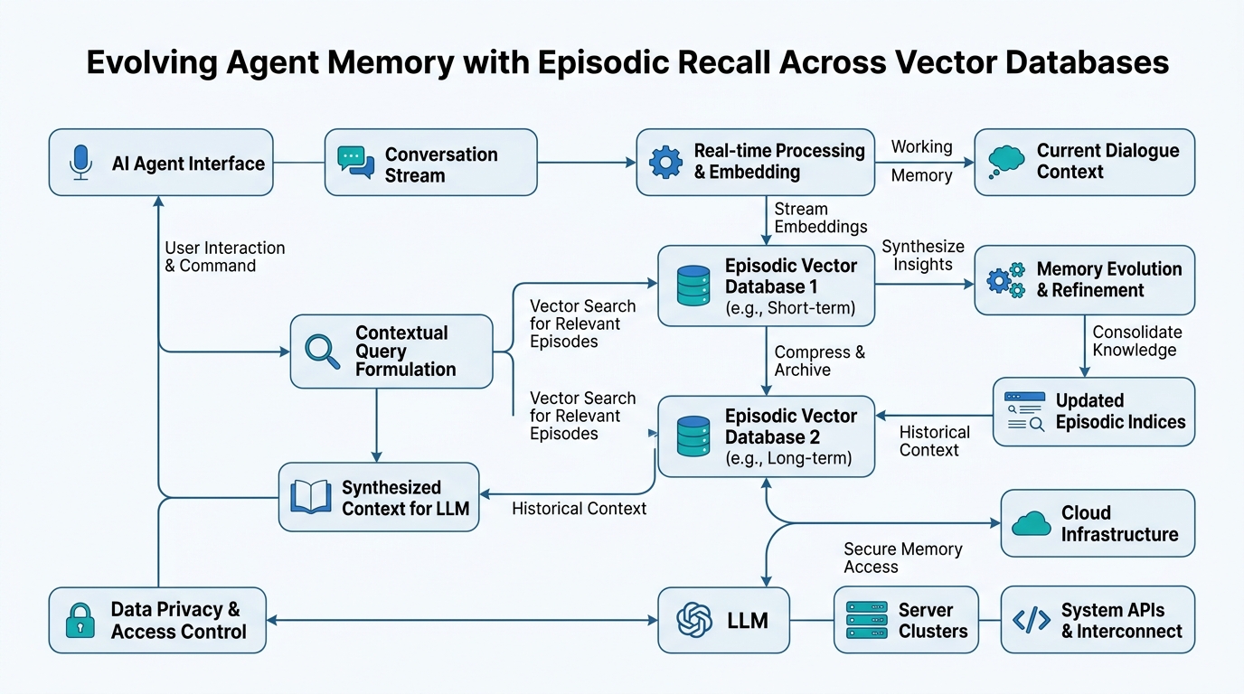 Evolving Agent Memory: Episodic Recall Across Vector Databases