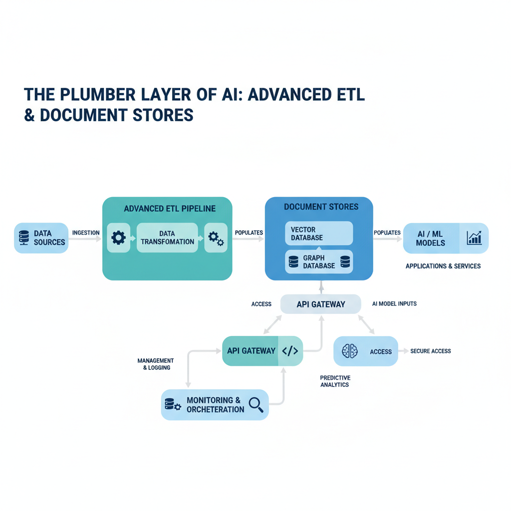 Hero image for The Plumber Layer of AI: Advanced ETL and Document Stores