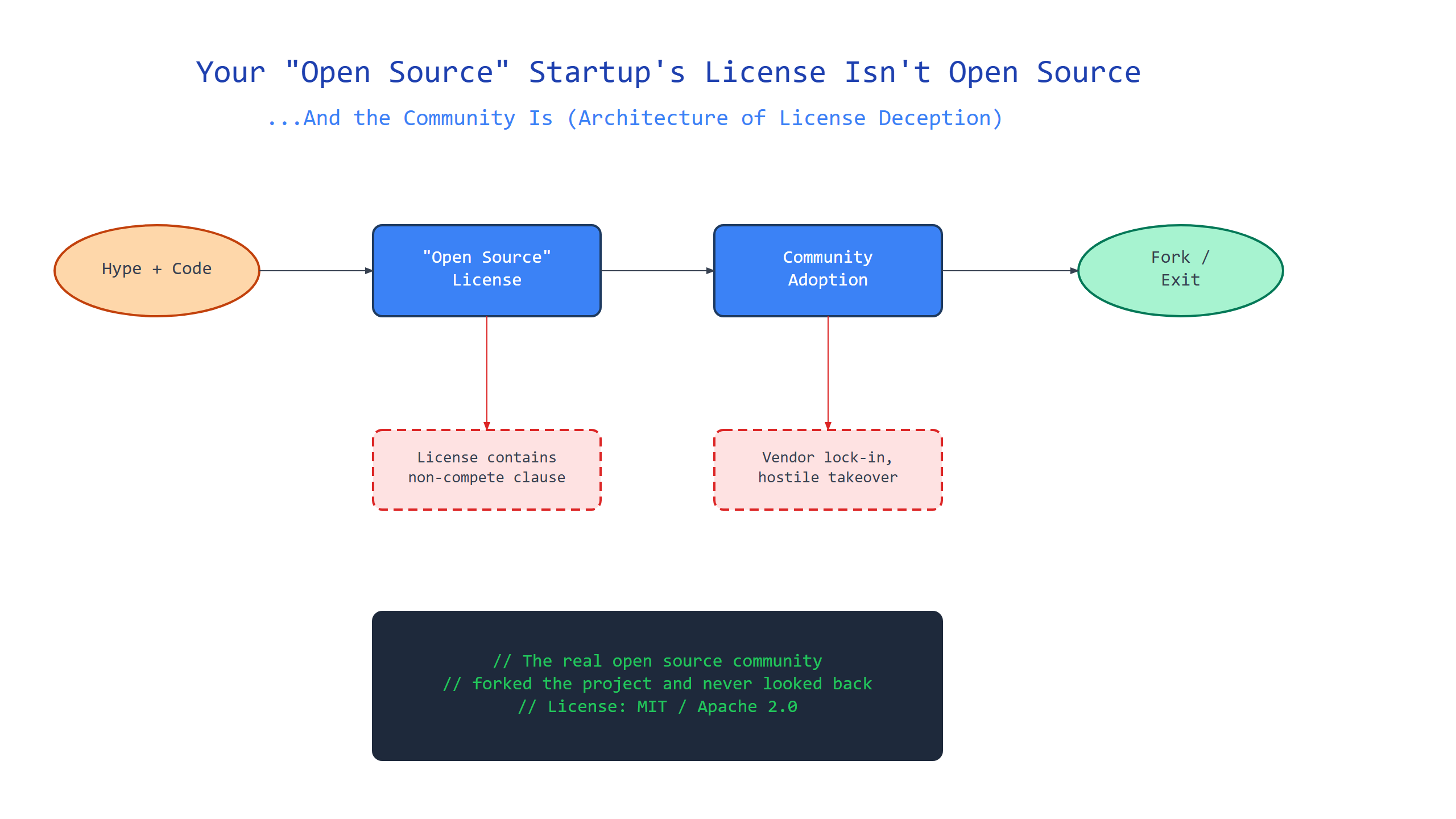 Hero image for Your "Open Source" Startup's License Isn't Open Source—And the Community Is