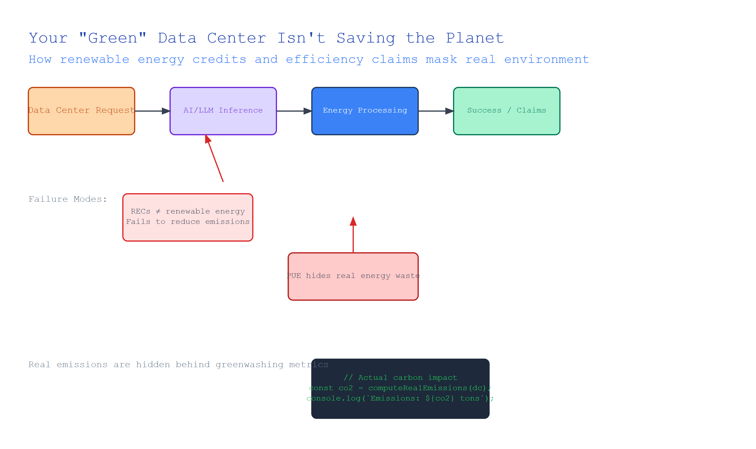 Hero image for Your "Green" Data Center Isn't Saving the Planet